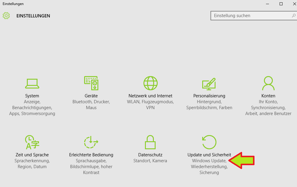 Update und Sicherheit