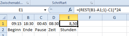Zeitberechnung